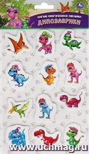 Мягкие многоразовые наклейки "Динозаврики" — интернет-магазин УчМаг