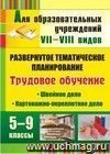 Трудовое обучение. 5-9 кл. Швейное дело. Картонажно-переплетное дело. Развернутое тематическое планирование. 287 стр. (Формат А4).