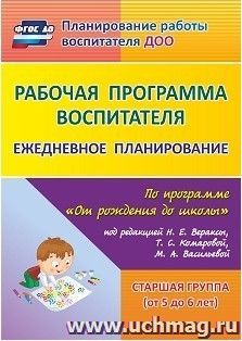 Рабочая программа воспитателя: ежедневное планирование по программе "От рождения до школы" под редакцией Н. Е. Вераксы, Т. С. Комаровой, Э.М. Дорофеевой — интернет-магазин УчМаг