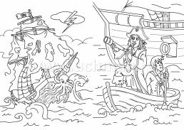 Книжка-раскраска "Пиратские приключения": для детей 5-8 лет — интернет-магазин УчМаг