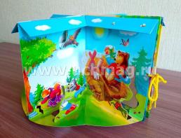 Теремок. Книжка-каруселька с трёхмерными иллюстрациями + книжка-малышка (внутри) — интернет-магазин УчМаг