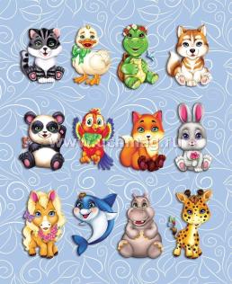 Funny Animals. Веселые животные: английский в наклейках и раскрасках. 72 наклейки — интернет-магазин УчМаг