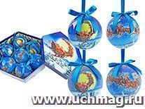 Набор елочных шаров "Санта на санях" — интернет-магазин УчМаг