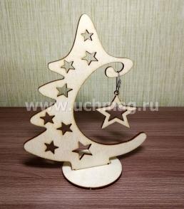 Сборная деревянная модель "Ёлочка со звёздочками" — интернет-магазин УчМаг