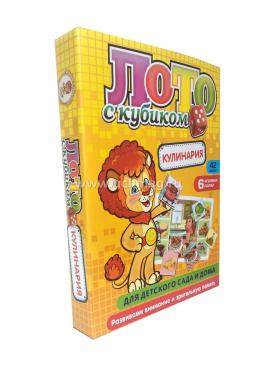 Настольная игра "Лото с кубиком. Кулинария": 6 полей, 42 фишки, 1 кубик — интернет-магазин УчМаг