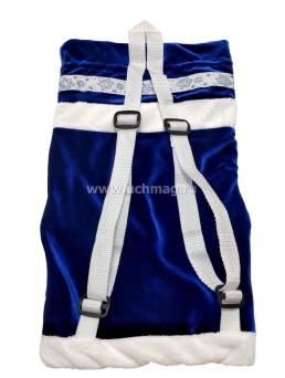 Рюкзак для подарков "Дед Мороз" (синий): размер 22х39 см — интернет-магазин УчМаг