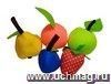 Набор мягконабивных игрушек "Фруктовое ассорти": в комплекте 5 штук: груша, яблоко, апельсин, слива, клубника