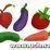 Набор мягконабивных игрушек  "Овощное ассорти": в комплекте 5 штук:баклажан, помидор, свекла, огурец, морковь — интернет-магазин УчМаг
