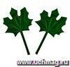 Кленовый лист (мягконабивной): 2 штуки, цвет зеленый
