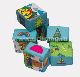 Набор кубиков "Колобок": 6 кубиков (7*7*4,5 см) — интернет-магазин УчМаг