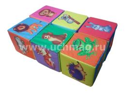 Набор кубиков "Любимые животные": 6 кубиков (7х7х7 см) — интернет-магазин УчМаг