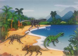 Динозавры. Игра развивающая для детей старше 3-х лет из фетра (игровое поле, фигурки)+Книжка-раскраска "Путешествия динозавров" для детей 5-8 лет — интернет-магазин УчМаг