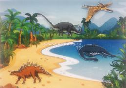 Динозавры. Игра развивающая для детей старше 3-х лет из фетра (игровое поле, фигурки)+Книжка-раскраска "Путешествия динозавров" для детей 5-8 лет — интернет-магазин УчМаг