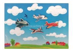 Есть секрет у самолётов: игра развивающая для детей старше 3-х лет из фетра+книга "Воздушный транспорт. Уроки зайчат с развивающими заданиями" — интернет-магазин УчМаг