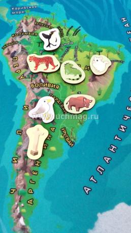 Учим материки: Южная Америка - игровая обучающая фетр-карта — интернет-магазин УчМаг