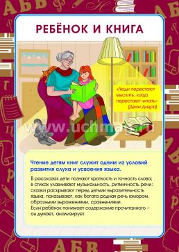 Комплект плакатов "Книга и чтение в развитии дошкольника": 4 плаката формата А3 с методическим сопровождением — интернет-магазин УчМаг