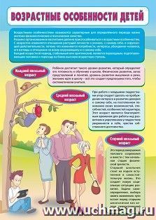Плакат "Возрастные особенности детей": формат А3 — интернет-магазин УчМаг