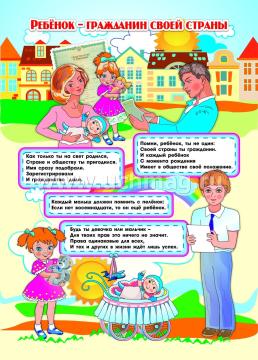 Комплект плакатов "Правовое воспитание детей. "Я ребенок, Я имею право!": 8 плакатов формата А4  с методическим сопровождением — интернет-магазин УчМаг
