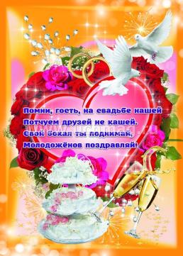 Комплект плакатов "Правила поведения на свадьбе (шуточные)": 4 плаката формата А3 + сценарий свадебного вечера — интернет-магазин УчМаг