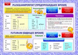 Учебный плакат. Немецкий язык. Изучаем глагол: 8 плакатов (Формат А3) — интернет-магазин УчМаг