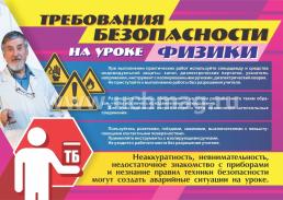 Комплект плакатов "Техника безопасности на уроках физики": 4 плаката (Формат А3) — интернет-магазин УчМаг