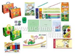 Портфель детский картонный, с наполнением (зеленый) — интернет-магазин УчМаг