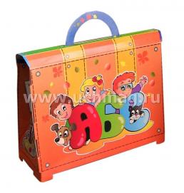 Портфель детский картонный, с наполнением (оранжевый) — интернет-магазин УчМаг