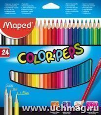 Карандаши цветные "Maped", 24 цв. — интернет-магазин УчМаг