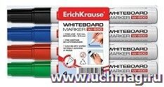 Набор маркеров для досок "Erich Krause", 4 цв. — интернет-магазин УчМаг