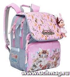 Рюкзак школьный для девочки "Grizzly", розовый — интернет-магазин УчМаг