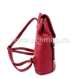 Рюкзак женский из экокожи "Grizzly", красный — интернет-магазин УчМаг