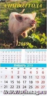Календарь перекидной на скрепке "Символ года 2" 2019 — интернет-магазин УчМаг