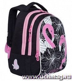 Рюкзак школьный "Grizzly". Фламинго — интернет-магазин УчМаг