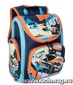 Рюкзак школьный "Grizzly", темно-синий-голубой — интернет-магазин УчМаг