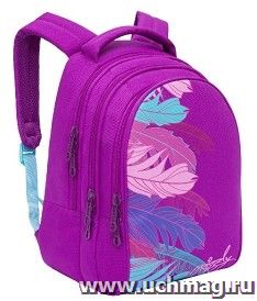 Рюкзак школьный "Grizzly", лиловый — интернет-магазин УчМаг