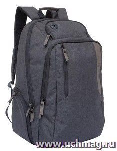 Рюкзак молодежный "Grizzly", черно-коричневый — интернет-магазин УчМаг