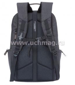 Рюкзак молодежный "Grizzly", черно-коричневый — интернет-магазин УчМаг