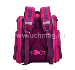 Рюкзак школьный "Grizzly", фиолетовый, с мешком для обуви — интернет-магазин УчМаг