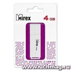 Флеш - память USB 4 Gb Mirex Line White, белый — интернет-магазин УчМаг