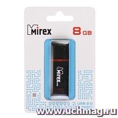 Флеш - память USB 8 Gb Mirex Knight USB 2.0, черный — интернет-магазин УчМаг