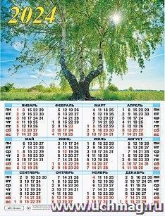 Календарь настенный листовой А2 "Лето" 2024 — интернет-магазин УчМаг