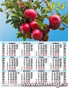 Календарь настенный листовой А2 "Ветка яблони" 2024 — интернет-магазин УчМаг