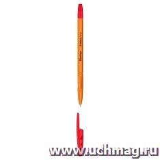 Ручка шариковая Berlingo "Tribase Orange", красная — интернет-магазин УчМаг