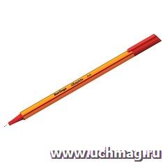 Ручка капиллярная трехгранная Berlingo Rapido, красная — интернет-магазин УчМаг