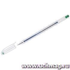 Ручка гелевая Crown HJR-500, зеленая — интернет-магазин УчМаг