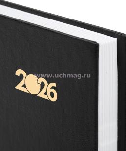 Ежедневник датированный 2026, STAFF, черный — интернет-магазин УчМаг