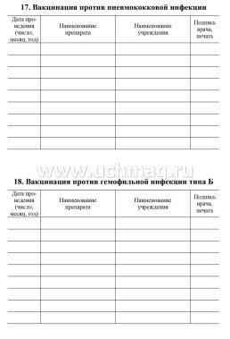 Сертификат о профилактических прививках (форма №156/у-93) — интернет-магазин УчМаг