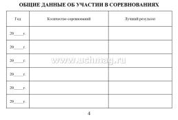 Зачетная классификационная книжка спортсменов первого разряда, кандидатов в мастера спорта России, мастеров спорта России и мастеров спорта России — интернет-магазин УчМаг