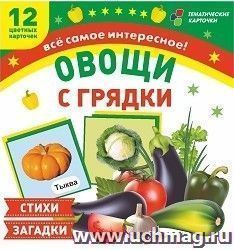 Овощи с грядки: 12 цветных карточек. Стихи и загадки — интернет-магазин УчМаг