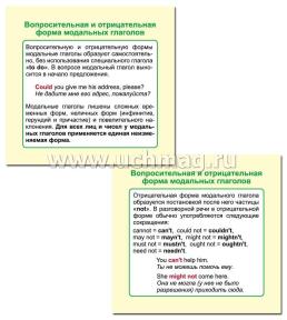 Главные правила. Английский язык. Модальные глаголы: 12 обучающих карточек по школьной программе — интернет-магазин УчМаг